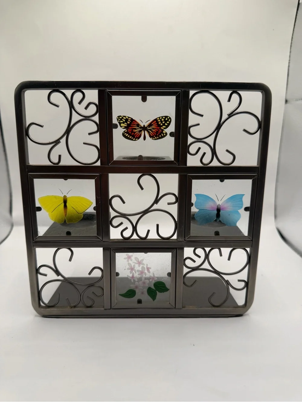Metal Butterfly Tealight Candle Holder Wall Decor Butterfly Display